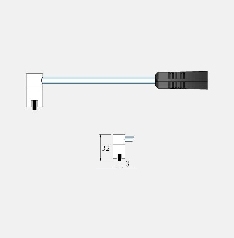 80111 PTFE right angle surface probe