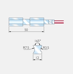 82521 Surface block probe for clamp mounting