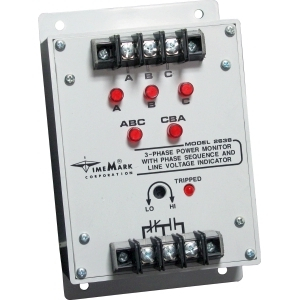 3-Phase Monitor with Line Voltage & Phase Sequence Indicator